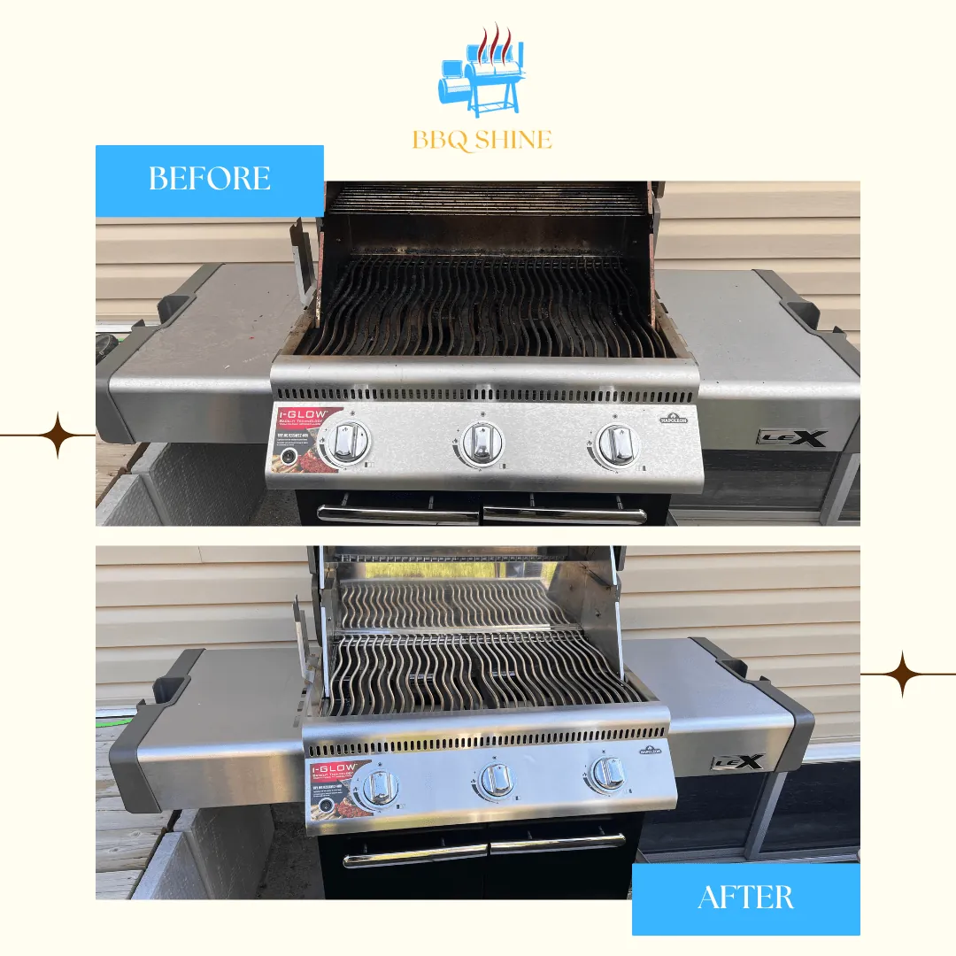 Professional BBQ cleaning before and after