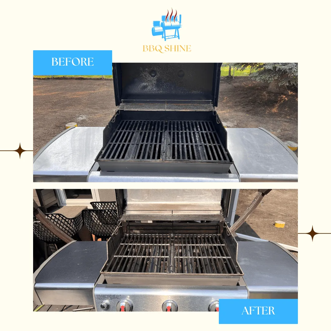BBQ deep cleaning before and after